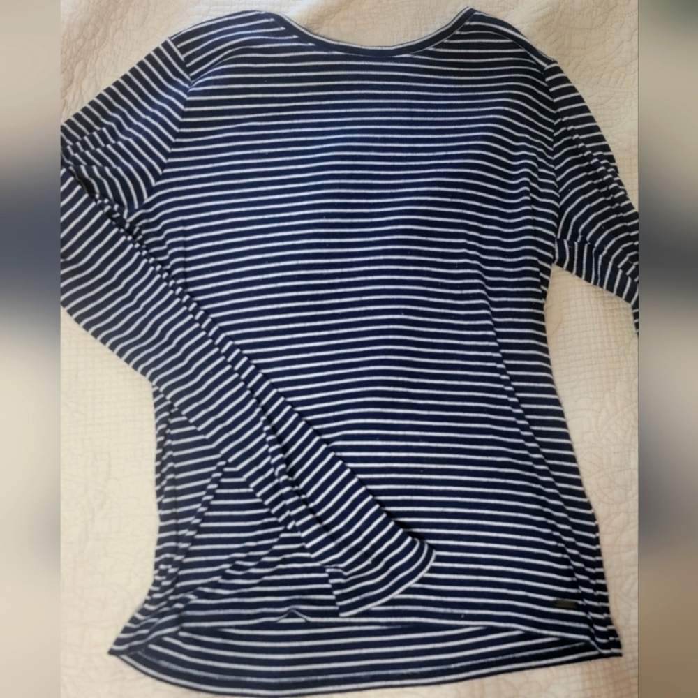 Striped Black and White Women's Top